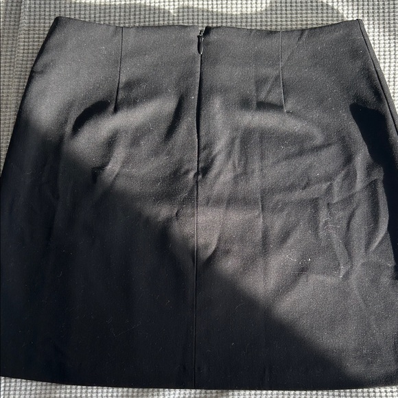 Sunday Best Black Split Hem Skirt with Zipper Detail - Picture 4 of 4